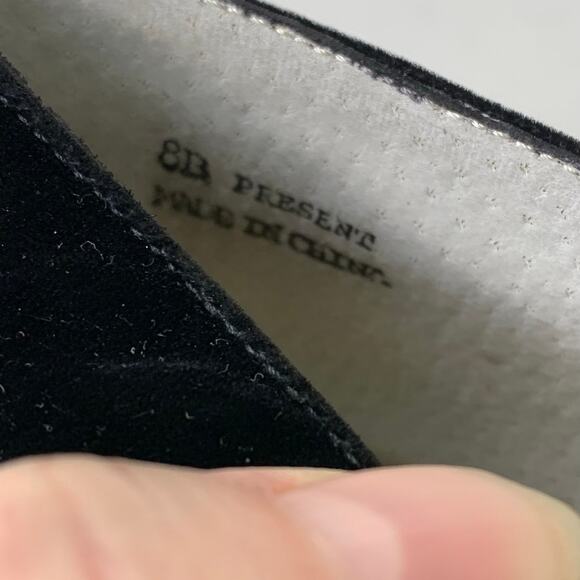 Vintage Karen Scott Black Velvet Christmas Tree Flats Beaded Size 8B Holiday - Picture 12 of 12